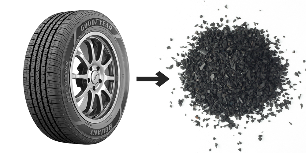 tire to rubber granules